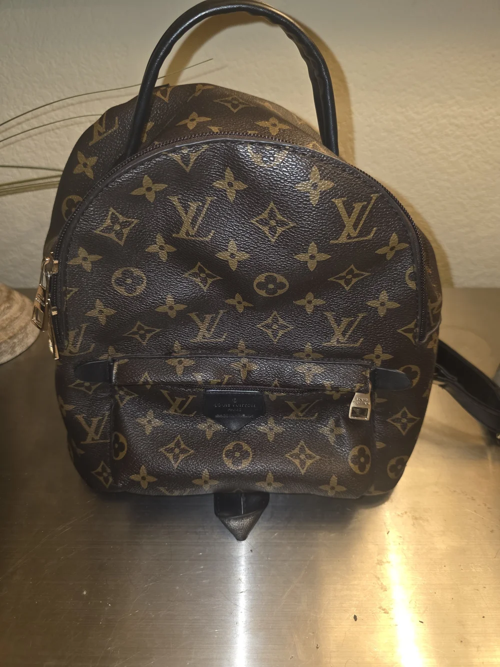 Unbranded  Mini Backpack in Brown and Gold